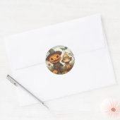 Sticker Rond Jack-o'-lantern et Scarecrow (Enveloppe)