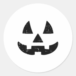 Sticker Rond Jack-o'-lantern Face Mignonne Costume Halloween Ho