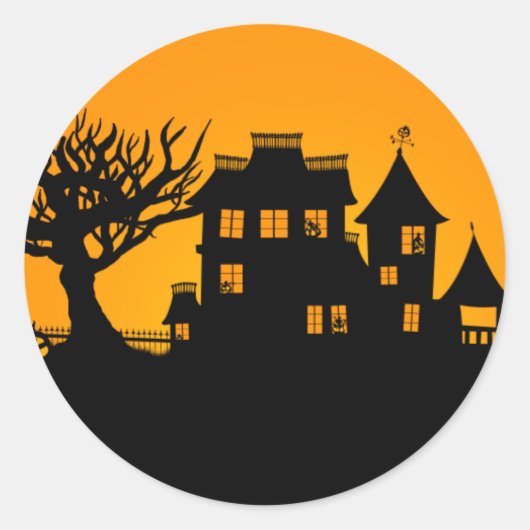 Sticker Rond Jack-o'-lantern Manor (Devant)