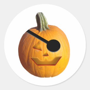 Sticker Rond Jack O'Lantern Pirate