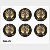 Sticker Rond Jack O'Lantern Tree (Feuille)