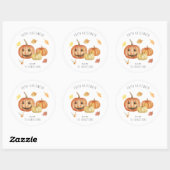 Sticker Rond Jack-o'lanterne | Joyeux traitement d'Halloween (Feuille)