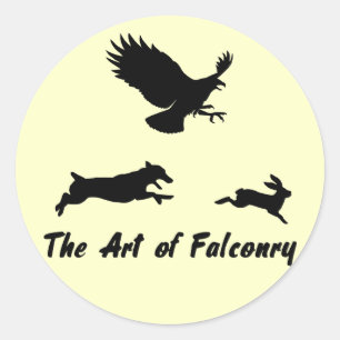 Sticker Rond Jack Russel et Falconry