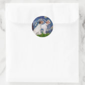 Sticker Rond Jack Russell Pair 4 - Nuit étoilée (Sac)