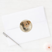 Sticker Rond Jack Russell Puppy (Enveloppe)