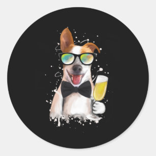 Sticker Rond Jack Russell Terrier