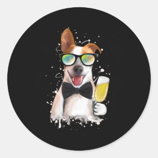 Sticker Rond Jack Russell Terrier