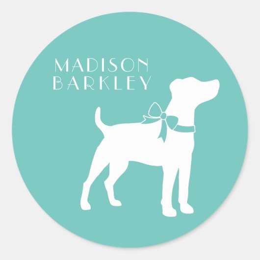 Sticker Rond Jack Russell Terrier Chien Chien Puppy (Devant)