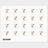 Sticker Rond Jack Russell Terrier Maman 2 (Feuille)