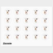 Sticker Rond Jack Russell Terrier Papa 2 (Feuille)