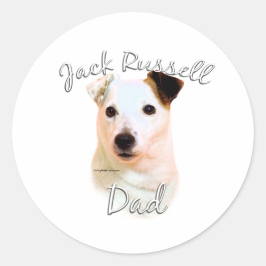 Sticker Rond Jack Russell Terrier Papa 2 (Devant)