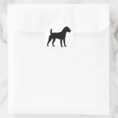 Sticker Rond Jack Russell Terrier Silhouette (Sac)