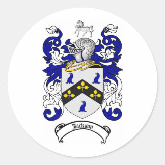 STICKER ROND JACKSON FAMILLE CREST - JACKSON COAT D'ARMES