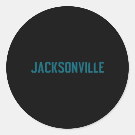 Sticker Rond Jacksonville Duval Jaguars Texte Turquoise (Devant)