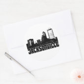 Sticker Rond Jacksonville Skyline (Enveloppe)