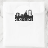 Sticker Rond Jacksonville Skyline (Sac)