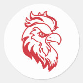 Sticker Rond Jacksonville State University Gamecocks Red Eagle (Devant)