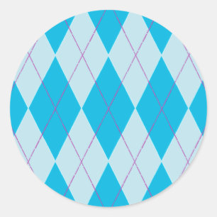 Sticker Rond Jacquard bleu