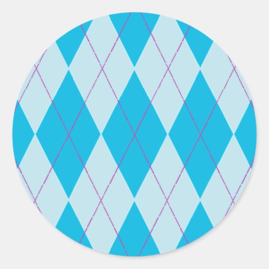 Sticker Rond Jacquard bleu (Devant)