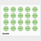 Sticker Rond Jacquard vert (Feuille)