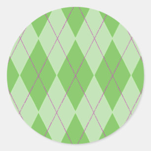 Sticker Rond Jacquard vert