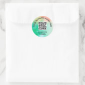 Sticker Rond Jade Peach Scan For Offres Nom commercial QR Code (Sac)