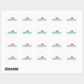 Sticker Rond j'adore bunco night (Feuille)