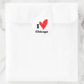 Sticker Rond J'adore Chicago (Sac)