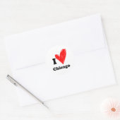 Sticker Rond J'adore Chicago (Enveloppe)