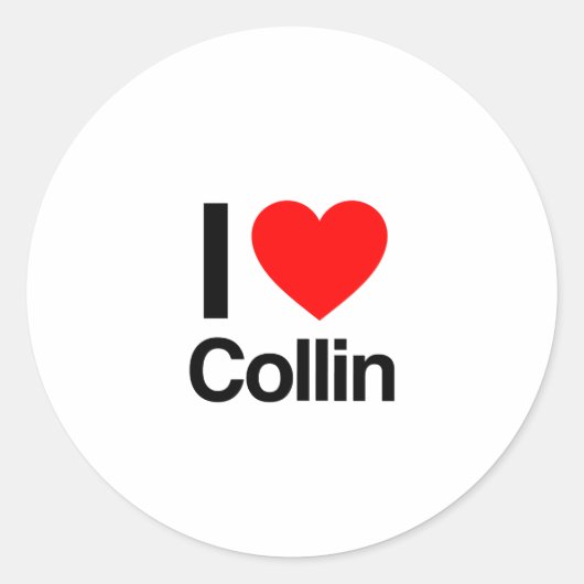 Sticker Rond j'adore collin (Devant)