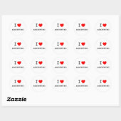Sticker Rond J'adore COMPTER (Feuille)