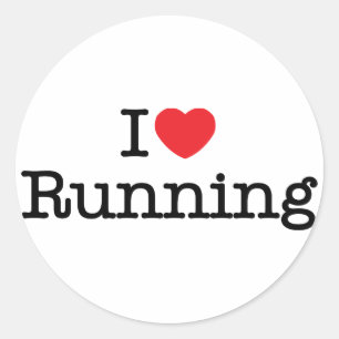 Sticker Rond J'adore courir