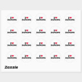 Sticker Rond J'adore danser (Feuille)