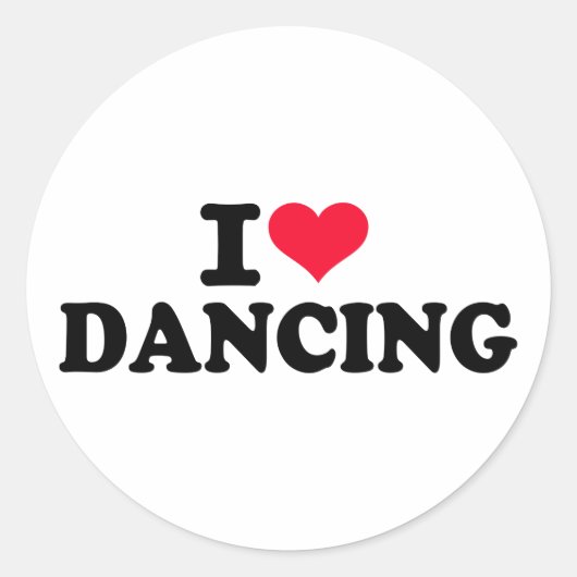 Sticker Rond J'adore danser (Devant)
