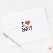 Sticker Rond j'adore faire la fête (Enveloppe)