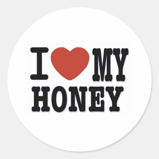 STICKER ROND J'ADORE HONEY (Devant)