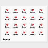 Sticker Rond J'adore Jesse (Feuille)
