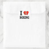 Sticker Rond J'adore la boxe (Sac)