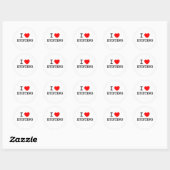 Sticker Rond J'adore la chasse (Feuille)
