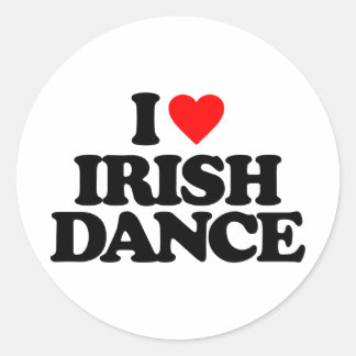 STICKER ROND J'ADORE LA DANSE IRLANDAISE