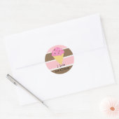 Sticker Rond J'adore la glace (Enveloppe)