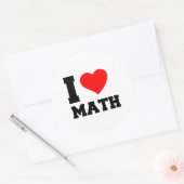 STICKER ROND J'ADORE LA MATHÉTIQUE (Enveloppe)