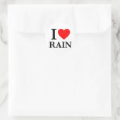 Sticker Rond J'adore la pluie (Sac)