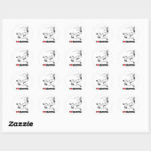 Sticker Rond J'adore la Skydiving (Feuille)