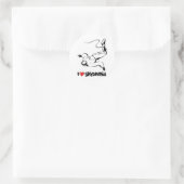 Sticker Rond J'adore la Skydiving (Sac)