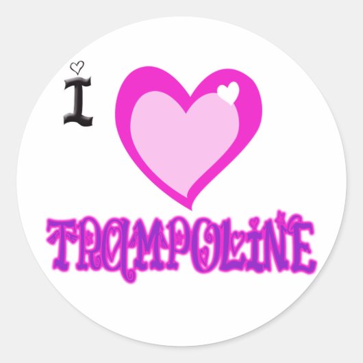 Sticker Rond J'ADORE LA Trampoline (Devant)