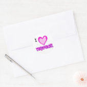 Sticker Rond J'ADORE LA Trampoline (Enveloppe)