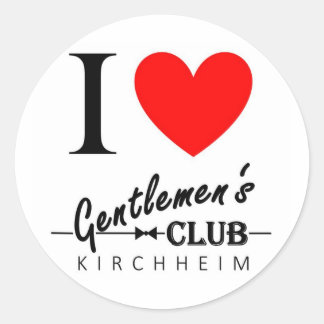 Sticker Rond J'adore l'Autocollant Club de Gentlemen "Kirchheim