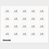 STICKER ROND J'ADORE LE CAFÉ (Feuille)