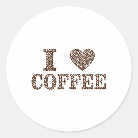 STICKER ROND J'ADORE LE CAFÉ (Devant)